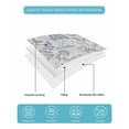 thumbnail image 5 of Quilts Twin Size, Blue Paisley Soft Comforter Bedding Set for Bed, Vintage Boho Flower Botanical Leaf Branch Lightweight Quilted Bedspread with Pillow Cover(2 Pieces) for All Season, 68x86 Inch, 5 of 6
