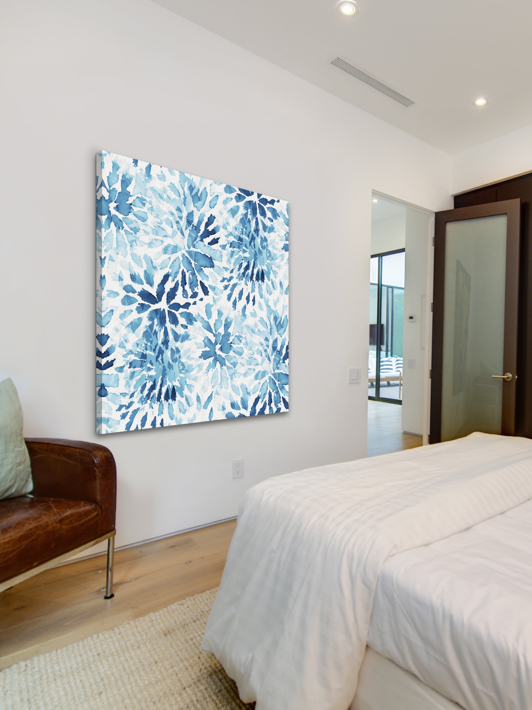 "Blue Blossoms" Painting Print on Wrapped Canvas