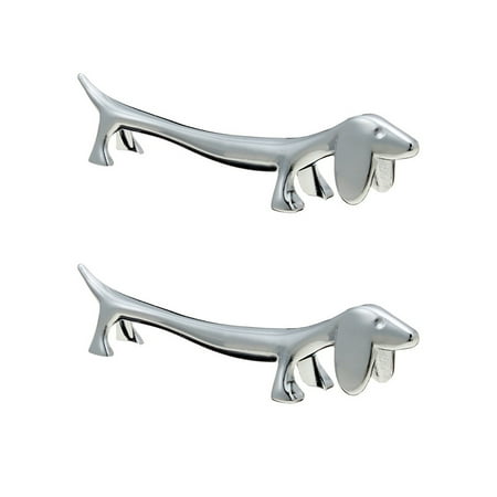 

2PCS Chopsticks Rest Silver Animal Chopsticks Stand Rack Spoon Fork Holder for Home Hotel (Dog Shape)