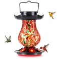 thumbnail image 1 of Comedero solar para colibríes DesGully, 750 ml, vidrio soplado a mano, 1 of 7