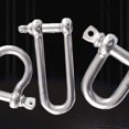 thumbnail image 3 of 4Pcs Stainless Steel M8 D Ring Screw Shackles , Shackle with Pin Connector Heavy Duty Rigging, Tie Downs, Hanging，Connector for and Rope., 3 of 8