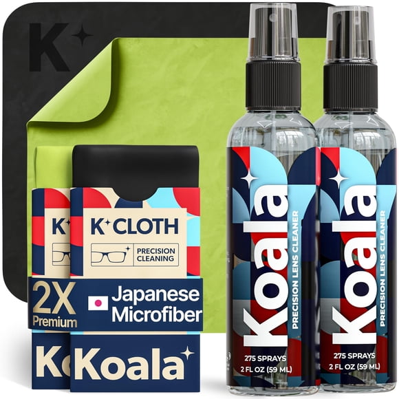 Kit limpiador para lentes Koala Lifestyle 2 x 59 ml con spray y 2 paños de microfibra