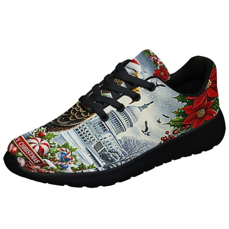 

Patriotic Eagle ChriStas American flag Shoes Sneakers Black Size 5