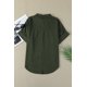 thumbnail image 2 of ABPHQTO Camisa vaquera de manga corta con cuello vuelto verde para mujer, 2 of 5