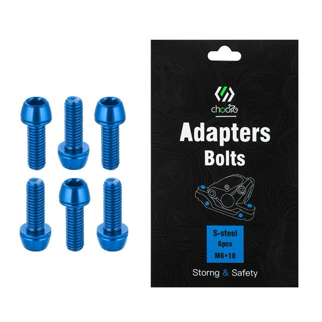 CNKOO 6pcs Disc Brake Caliper Fixing Bolts M6*18mm MTB Bike Bicycle Screws