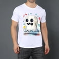 thumbnail image 2 of Men Summer CasualGhost (1) Graphic Print Round Neck Short Sleeve T Shirt Tee Tops Basic Vacation Wear Sizes XS-5XL, 2 of 5