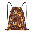 thumbnail image 1 of Xecao colorful fox Pattern Sports Drawstring Backpack - String Swim Gym Bag with Wet Proof Pocket for Women&Men-Medium, 1 of 6