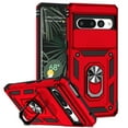 thumbnail image 1 of Jiahe Cover for Google 6 6.1" (2021) Stand Case, Heavy Duty Slide Cover & Ring Kickstand Military Shockproof Armor Case Compatible with Magnetic Car Mount Holder,Red, 1 of 8