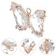 thumbnail image 2 of 10pcs Crystal Glass Butterfly Pendant Charms Butterfly Pendants Necklace Making Charms, 2 of 4