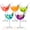 5PCS, variant on Bird Glasses Unique Bird Shaped Cocktail Glasses, 5.4Oz Clear Glass for Martini Wine Champagne Party