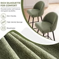 thumbnail image 4 of JULY'S SONG Counter Height Bar Stools with Back Sets of 4, 360°Swivel Upholstered Barstools with Metal Legs, 27" Seat Height Bar Stool for Kitchen Island, Green, 4 of 9