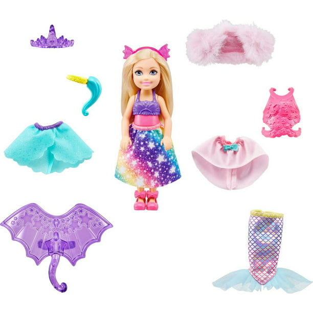 Barbie Dreamtopia Chelsea Dress-Up with 12 Fashion Pieces, To 7 Year Olds - Walmart.com