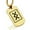 Gold, variant on Stainless Steel Elder Futhark Inguz Rune Dog Tag Pendant Necklace