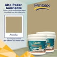 thumbnail image 2 of PINTEX Kit Pinta-me 2 Galones Pintura Vinil-Acrílica 3.8 L c/u | Incluye Brocha, Rodillo, Felpas, Masking Tape y Plastiprotector | Acabado Mate | Interiores y Exteriores | Arenilla, 2 of 5