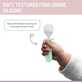 thumbnail image 5 of Melii silicone & stainless steel spoon and fork set for baby  4 pack - mint + cream, 5 of 5