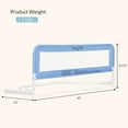 thumbnail image 3 of Dream on Me Adjustable Toddler Bed Rail, Blue Mesh, 3 of 6