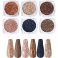 thumbnail image 2 of Polvo holográfico para uñas Nail Art Glitter Supplies 3D Slim Mermaid Chameleon Glitter Dust para acrílico Nail Gel Polish Dip Powder Kit Decoración de uñas Diseño Nail Art Paint (6 colores) Ormromra HMHZ356, 2 of 8