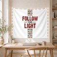 thumbnail image 5 of Follow the Light Typography Against White Background, Inspirational Rustic for Faith Lovers, Christian Wall Art Decor, Easter Gift Tapestry Wall Hanging for Bedroom and Living Room, 5 of 7