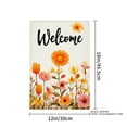 thumbnail image 4 of JOOCAR Welcome Floral Linen Garden Flag for Fall Autumn Home Outdoor Garden Yard Door Decor 12x18 inch, 4 of 5