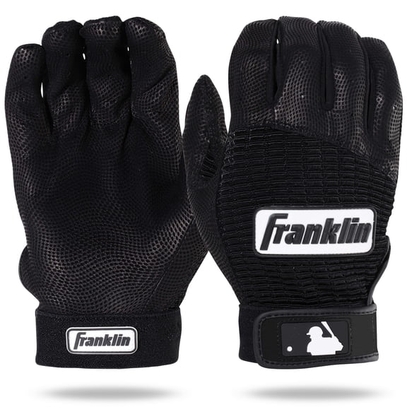 Franklin Sports MLB Pro Classic Batting Gloves, Black, Adult Small