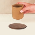 thumbnail image 6 of REACHISE Wooden Drink Coasters Set of 4 Round Cup Bar Saucers Mats for Home, 6 of 8