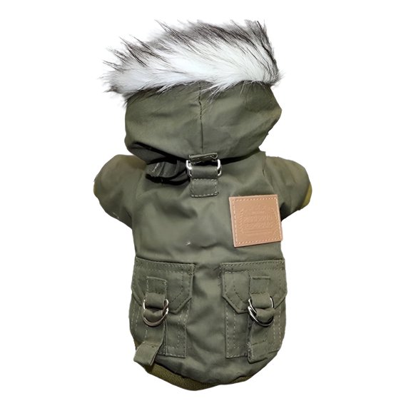 GASTROPOD Dog Jacket, Stylish Puppy Clothes, Small Dog Clothes for Daily Wear, Green, M