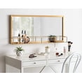 thumbnail image 4 of Kate and Laurel Jackson Modern Glam Metal Frame Mirror and Shelf, Gold 18x40, 4 of 5