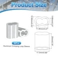 thumbnail image 2 of 50Pcs 3/16" Aluminum Crimping Loop Sleeve for Wire Rope and Cable, Double Holes, 2 of 6