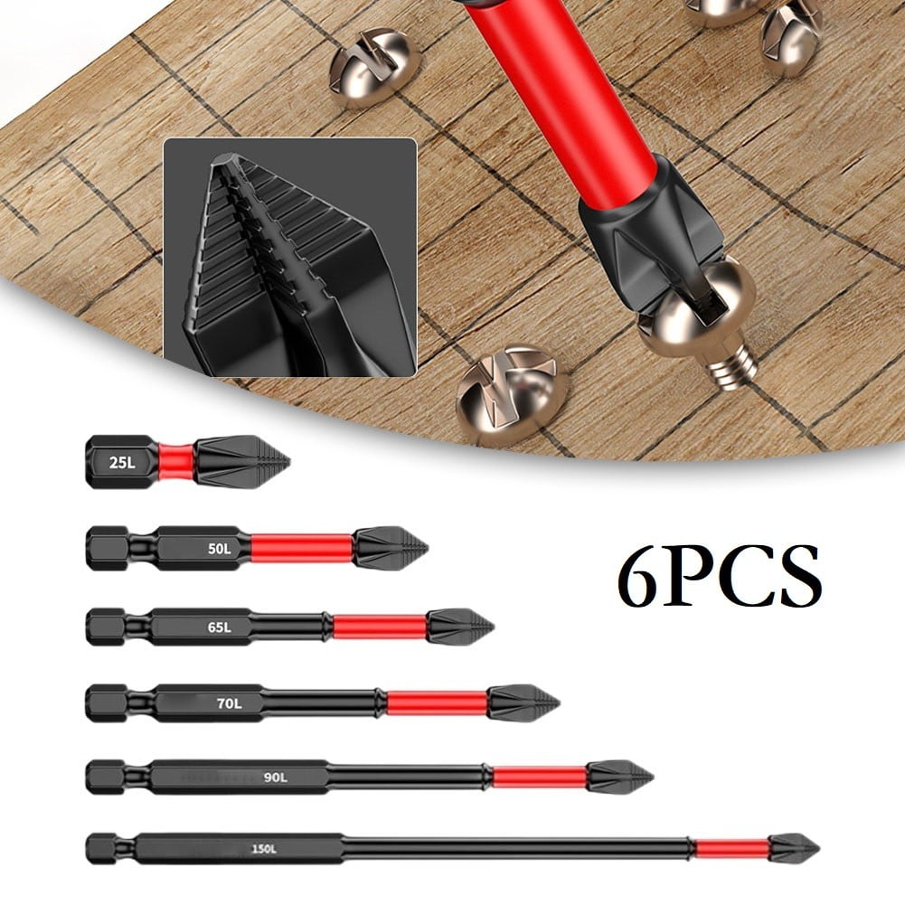 Set De 9 Embouts De Tournevis Magnétiques - PH2, Longueurs 25 à 150 Mm, Alliage Acier S2 Pour Perceuse/visseuse - 2