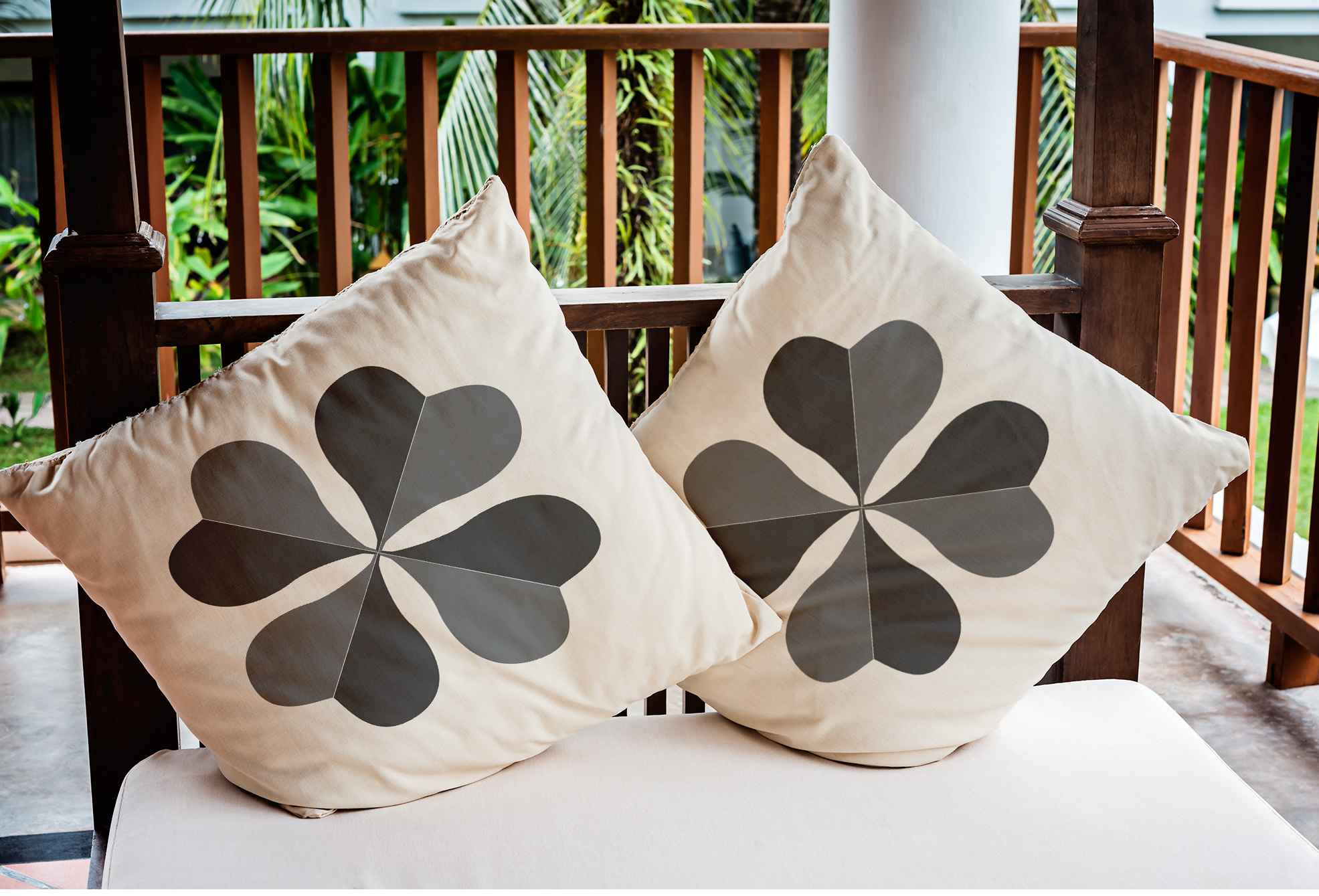 Simply Daisy 20 in x 20 in Modern and Contemporary Gray Floral Polyester Throw Pillow