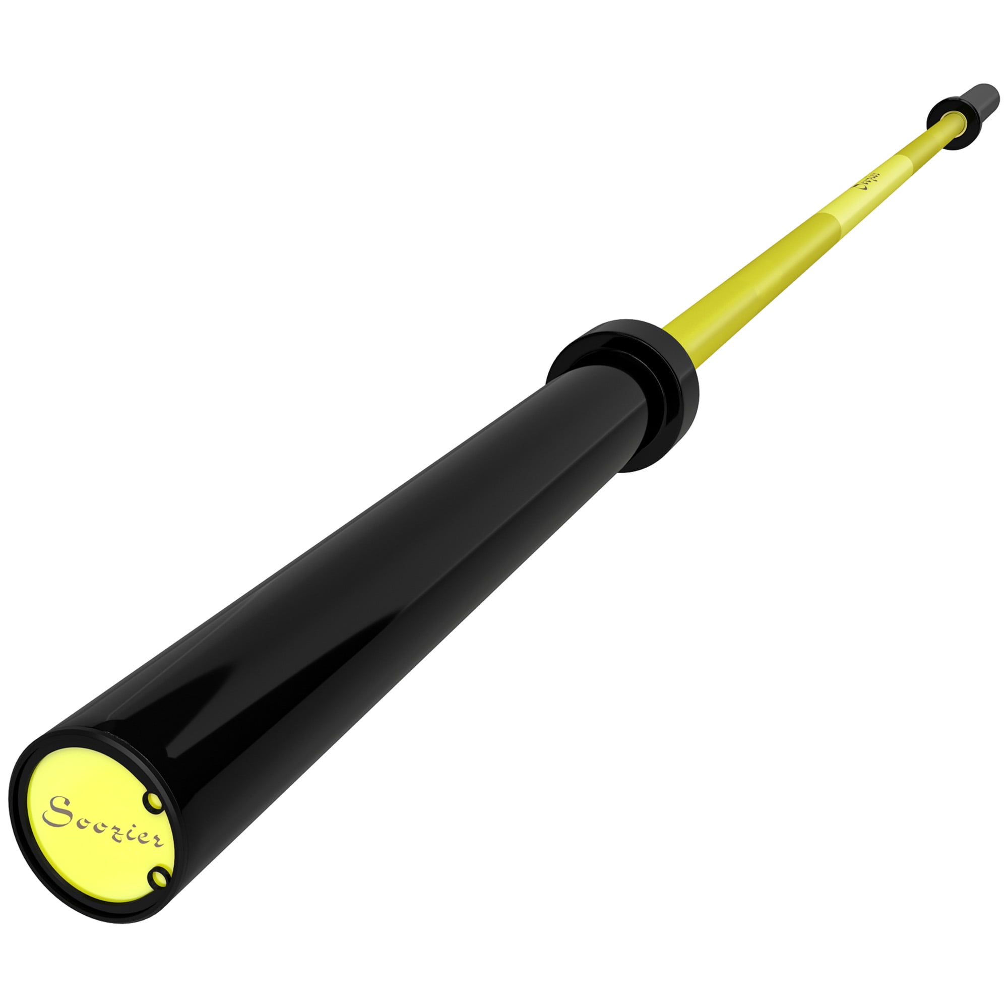 Soozier 7.2ft Weight Bar, Bench Press Bar with Rotating Sleeves, 1500lbs Weight Capacity, Yellow