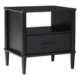 thumbnail image 1 of 20" Spindle Leg Solid Wood Nightstand - Black, 1 of 12