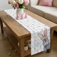 thumbnail image 6 of Happy Easter Table Runner 120 Inches Long for Kitchen Dining, Spring Rabbits Polka Dots Gray Plaid Dresser Scarf Farmhouse, Dining Table Decorations for Wedding/Parties, 13 x 120 In, 6 of 8
