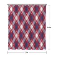 thumbnail image 5 of Red and Blue Star Argyle Pattern Shower Curtain 72"x84" ,Bathroom Decorative Shower Curtains Set with 12 Hooks,Modern Waterproof Washable Shower Curtain, 5 of 6