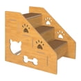 thumbnail image 1 of Almencla Pet Dog Stairs Ladder Cat Stairs Lightweight Anti Slip Versatile Dogs Ramp Portable Dogs Steps Dog Ladder for Indoor High Bed 3 Layers, 1 of 7
