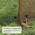 thumbnail image 5 of MAYEERTY 72"x47"x16" Outdoor Privacy Screen with Stand Metal Balcony Decorative Screen,Brown, 5 of 10