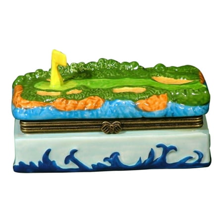 Golf Club Course Putting Green Trinket Box phb