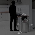 thumbnail image 6 of 13 Gallon Stainless Steel Press Lid Kitchen Trash Can with AbsorbX, 6 of 6