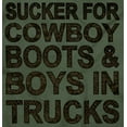 thumbnail image 2 of Sucker Cowboy Boots Boys Trucks Country Women's Graphic T Shirt Tees Brisco Brands S, 2 of 6