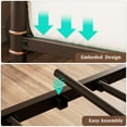 thumbnail image 3 of BouPower Twin Daybed with Pop Up Trundle, Foldable Metal Platform Bed Frame with Lockable Casters & Steel Slat Support for Bedroom Living Room Guest Room Small Spaces, 3 of 8
