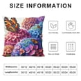 thumbnail image 5 of Leisuo Vintage Rose Flower Throw Pillow Covers With Butterfly Stamp Retro Letter Violet Cushion Cover Home Decorative Square Pillow Cases For Sofa Couch, 5 of 5