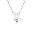 thumbnail image 2 of Delight Jewelry Silvertone Black Enamel Baby Shoe with Bow Silvertone Dream Big Pendant Necklace, 25", 2 of 4