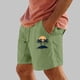 thumbnail image 2 of Pantalones Cortos para Hombre de Cintura Elástica con Bolsillos Impresos Pantalones Cortos Rectos, Pantalones Deportivos Casuales con Cintura Elástica, 2 of 5