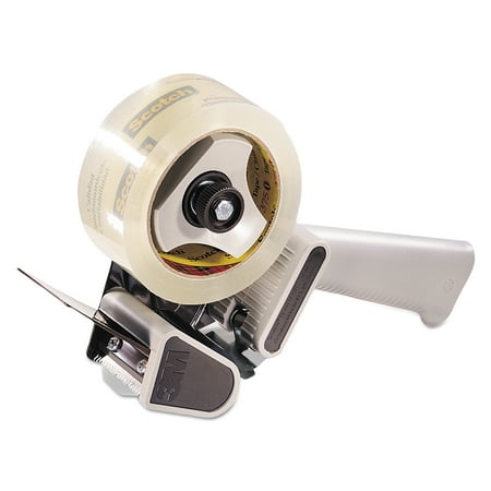 Scotch H180 Box Sealing Pistol Grip Tape Dispenser, 3" Core, Plastic/Metal, Gray -MMMH180