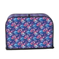 thumbnail image 2 of Uemuo Blue Skull Flower Print Toaster Cover 2 Slice, Small Kitchen Appliance Covers, Toaster Oven Cover with Loop, Bread Machine Cover Dust Cover Protection, 2 of 7