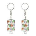 thumbnail image 2 of Goofa Mushroom and Frogs Printed Rectangular Metal Keychain Bag Charm Floral Charm for Purse Keys Metal Keyring Gift for Women Accessories, 2 of 7