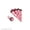 Pink/White Camo, variant on Pair of Camouflage Printed Acrylic Tapers with O-Rings - 4 Colors to Choose