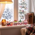 thumbnail image 4 of Christmas Wooden Train Set, Four-Section Mini Train Set Christmas Decorations, Christmas Toys Under Xmas Tree for Party Favor Home Decor, 4 of 6