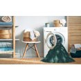 thumbnail image 2 of Ahgly Company Machine Washable Indoor Round Transitional Dark Cyan Green Area Rugs, 4' Round, 2 of 7