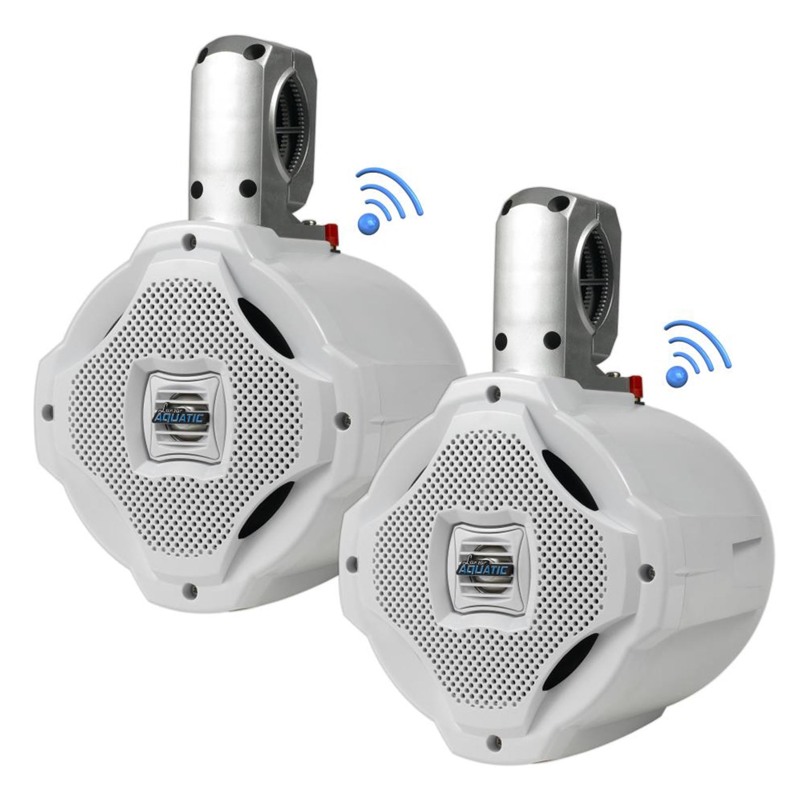 Dual 6.5" BT Marine Wakeboard Speakers, Water Resistant 2Way Tower